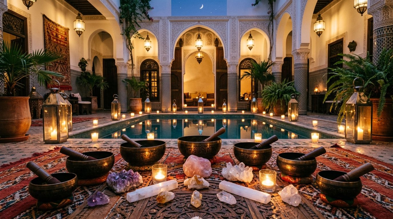 Experiência e Retiro de Terapia do Som e Bem-Estar em Marrocos